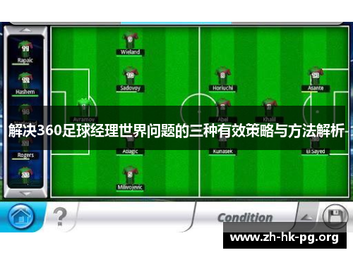 解决360足球经理世界问题的三种有效策略与方法解析